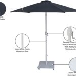 Fiji Water Resistant Fabric And Aluminum Patio Umbrella with Base Set