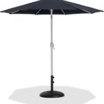 Fiji Water Resistant Fabric And Aluminum Patio Umbrella with Base Set