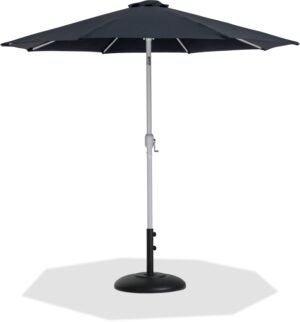 Fiji Water Resistant Fabric And Aluminum Patio Umbrella with Base Set