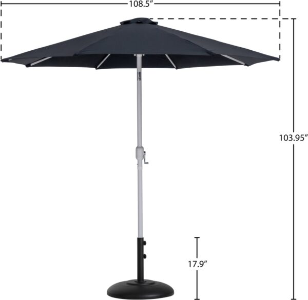 Fiji Water Resistant Fabric And Aluminum Patio Umbrella with Base Set