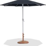 Fiji Water Resistant Fabric And Aluminum Patio Umbrella with Base Set