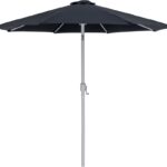 Fiji Water Resistant Fabric And Aluminum Patio Umbrella with Base Set