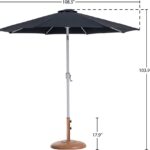 Fiji Water Resistant Fabric And Aluminum Patio Umbrella with Base Set