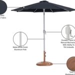 Fiji Water Resistant Fabric And Aluminum Patio Umbrella with Base Set