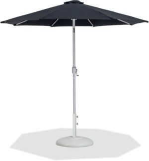 Fiji Water Resistant Fabric And Aluminum Patio Umbrella with Base Set