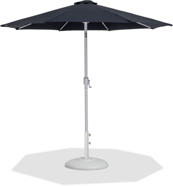 Fiji Water Resistant Fabric And Aluminum Patio Umbrella with Base Set