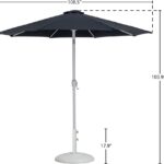 Fiji Water Resistant Fabric And Aluminum Patio Umbrella with Base Set
