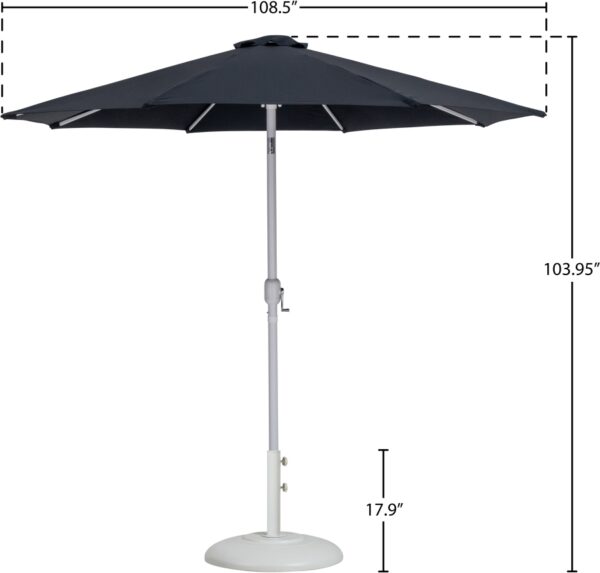 Fiji Water Resistant Fabric And Aluminum Patio Umbrella with Base Set