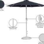 Fiji Water Resistant Fabric And Aluminum Patio Umbrella with Base Set