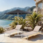 Fiji Water Resistant Fabric And Aluminum Patio Umbrella
