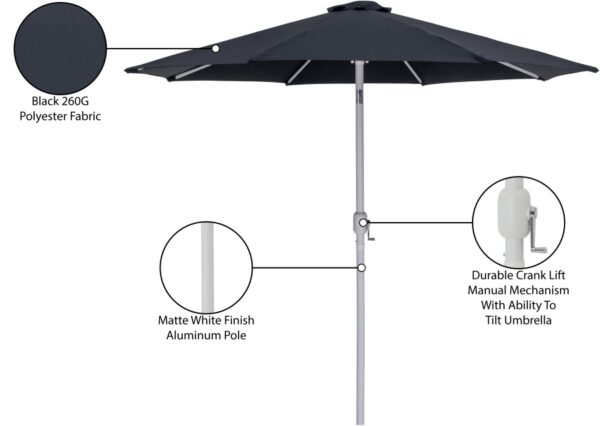 Fiji Water Resistant Fabric And Aluminum Patio Umbrella