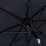 Fiji Water Resistant Fabric And Aluminum Patio Umbrella with Base Set