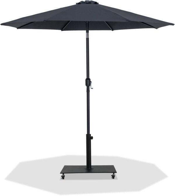 Fiji Water Resistant Fabric And Aluminum Patio Umbrella with Base Set