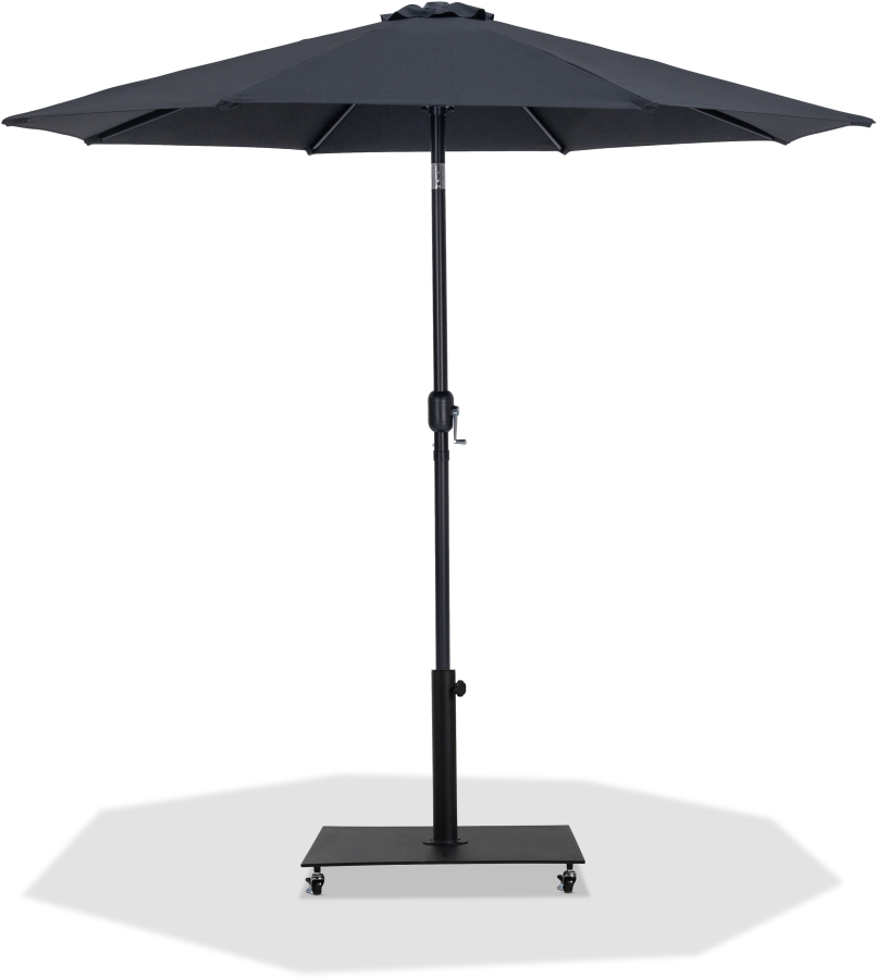 Fiji Water Resistant Fabric And Aluminum Patio Umbrella with Base Set