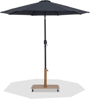 Fiji Water Resistant Fabric And Aluminum Patio Umbrella with Base Set