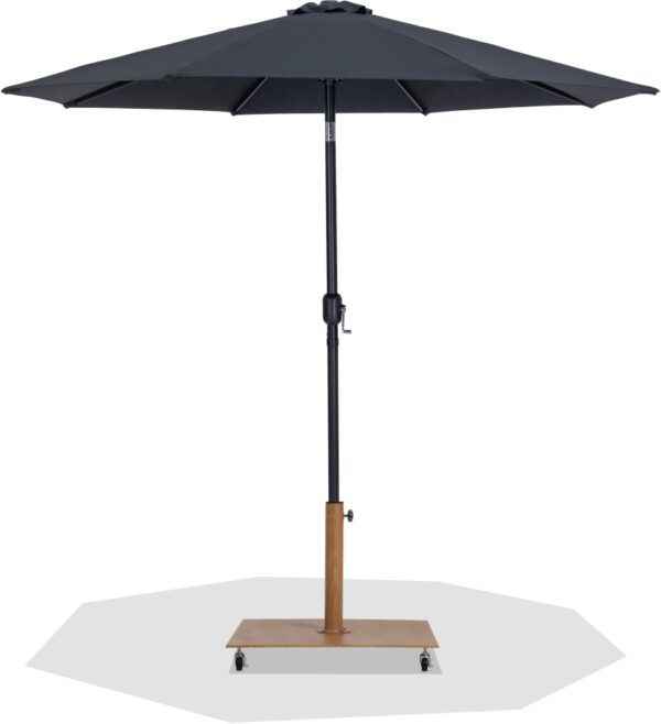 Fiji Water Resistant Fabric And Aluminum Patio Umbrella with Base Set