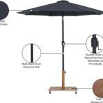 Fiji Water Resistant Fabric And Aluminum Patio Umbrella with Base Set