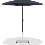Fiji Water Resistant Fabric And Aluminum Patio Umbrella with Base Set