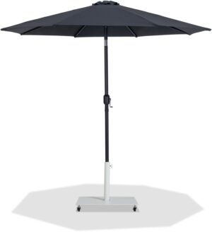 Fiji Water Resistant Fabric And Aluminum Patio Umbrella with Base Set