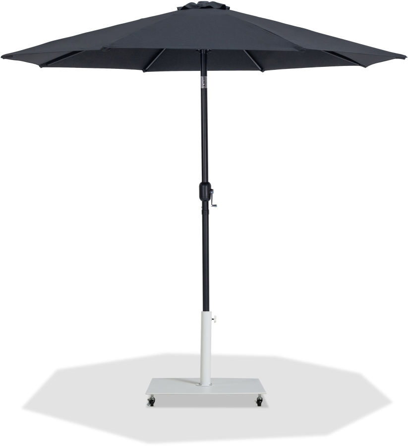 Fiji Water Resistant Fabric And Aluminum Patio Umbrella with Base Set