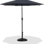 Fiji Water Resistant Fabric And Aluminum Patio Umbrella with Base Set