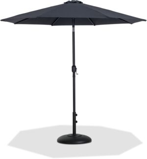 Fiji Water Resistant Fabric And Aluminum Patio Umbrella with Base Set