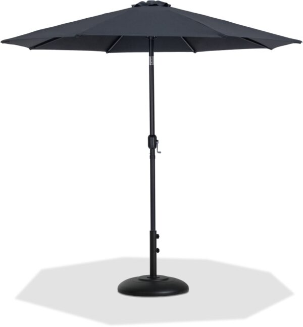 Fiji Water Resistant Fabric And Aluminum Patio Umbrella with Base Set