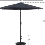 Fiji Water Resistant Fabric And Aluminum Patio Umbrella with Base Set