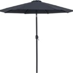 Fiji Water Resistant Fabric And Aluminum Patio Umbrella with Base Set