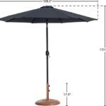Fiji Water Resistant Fabric And Aluminum Patio Umbrella with Base Set