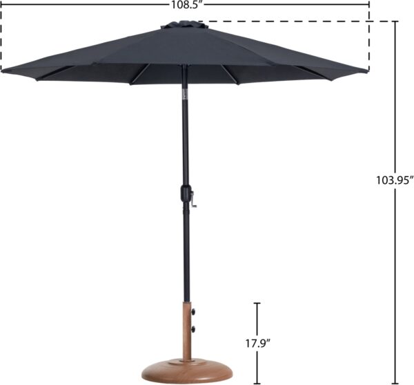 Fiji Water Resistant Fabric And Aluminum Patio Umbrella with Base Set