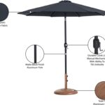 Fiji Water Resistant Fabric And Aluminum Patio Umbrella with Base Set