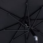 Fiji Water Resistant Fabric And Aluminum Patio Umbrella with Base Set