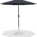 Fiji Water Resistant Fabric And Aluminum Patio Umbrella with Base Set