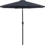Fiji Water Resistant Fabric And Aluminum Patio Umbrella with Base Set