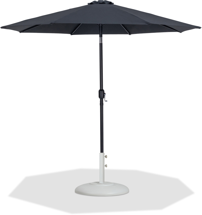 Fiji Water Resistant Fabric And Aluminum Patio Umbrella with Base Set