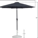 Fiji Water Resistant Fabric And Aluminum Patio Umbrella with Base Set