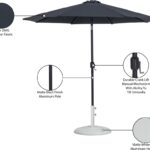 Fiji Water Resistant Fabric And Aluminum Patio Umbrella with Base Set