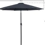 Fiji Water Resistant Fabric And Aluminum Patio Umbrella