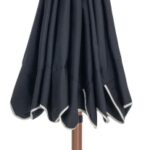 Amalfi Water Resistant Fabric And Aluminum Patio Umbrella with Base Set