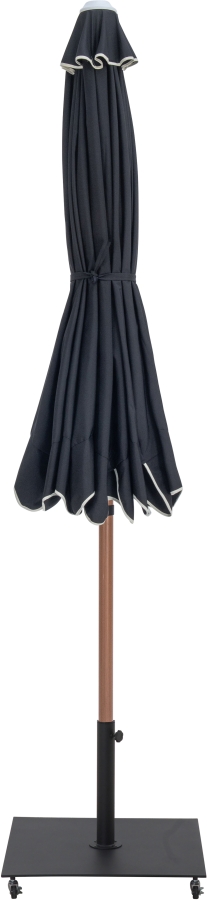 Amalfi Water Resistant Fabric And Aluminum Patio Umbrella with Base Set
