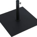 Amalfi Water Resistant Fabric And Aluminum Patio Umbrella with Base Set