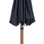 Amalfi Water Resistant Fabric And Aluminum Patio Umbrella with Base Set