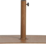 Amalfi Water Resistant Fabric And Aluminum Patio Umbrella with Base Set