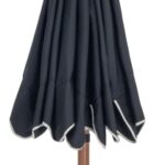 Amalfi Water Resistant Fabric And Aluminum Patio Umbrella with Base Set