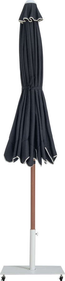 Amalfi Water Resistant Fabric And Aluminum Patio Umbrella with Base Set