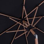 Amalfi Water Resistant Fabric And Aluminum Patio Umbrella with Base Set