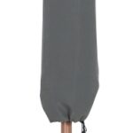 Amalfi Water Resistant Fabric And Aluminum Patio Umbrella with Base Set