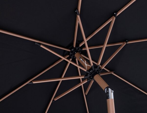 Amalfi Water Resistant Fabric And Aluminum Patio Umbrella with Base Set