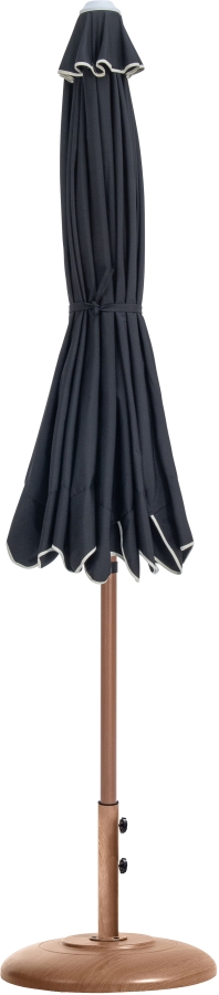 Amalfi Water Resistant Fabric And Aluminum Patio Umbrella with Base Set